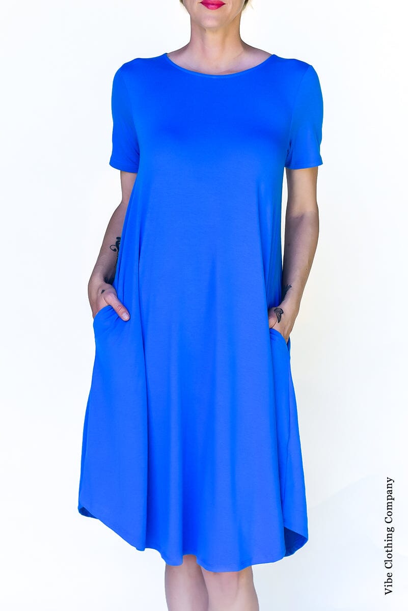 Chic Comfort Dresses Dress 001 Small Cobalt Blue 