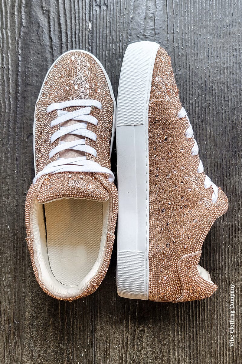 Rose Gold Platform Sneakers Shoes and Purses Air Rider 