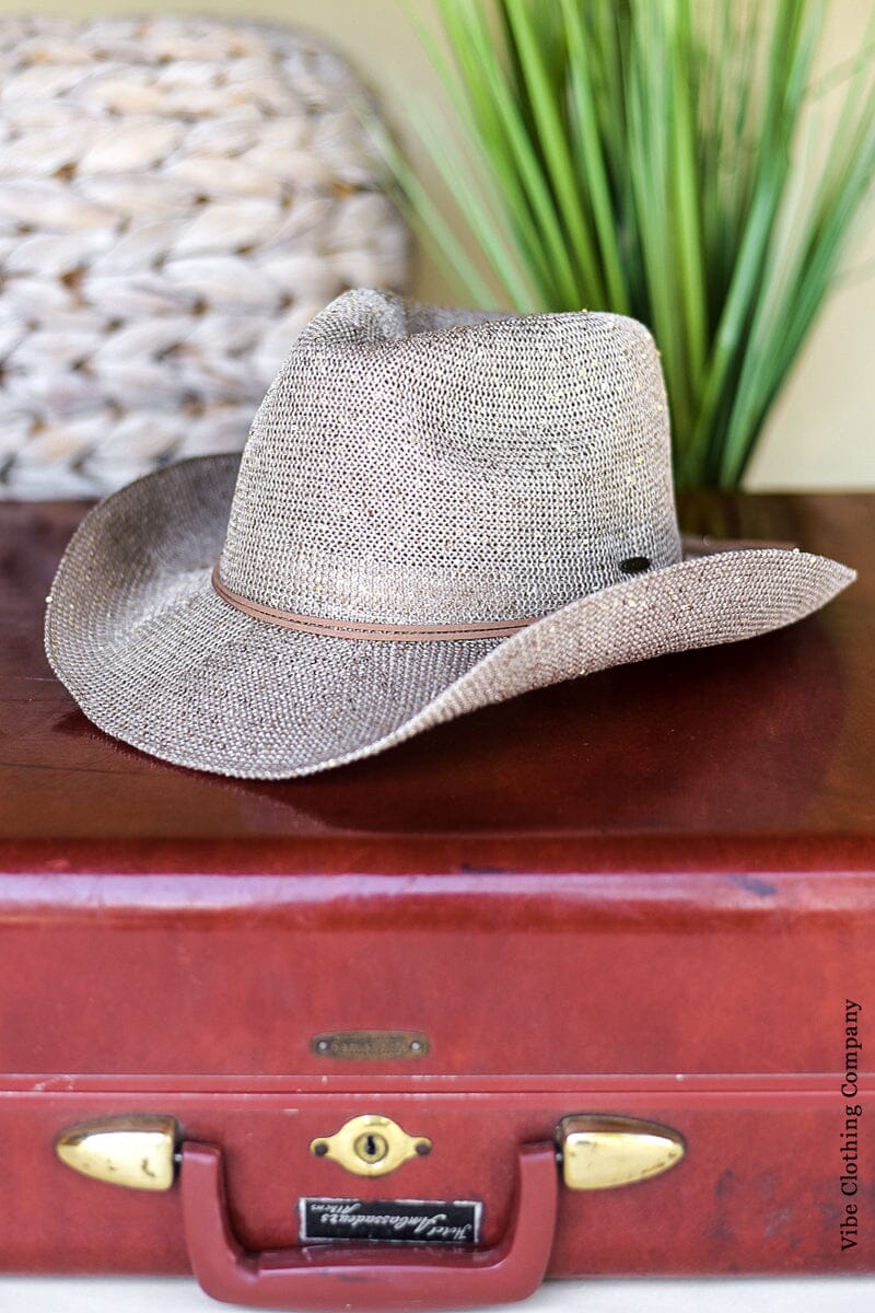 Glitter & Shimmer Cowboy Hats hat Hana Champagne 