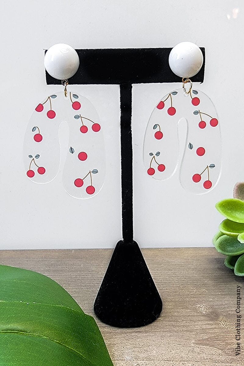 Acrylic Print Earrings earrings Miso White 