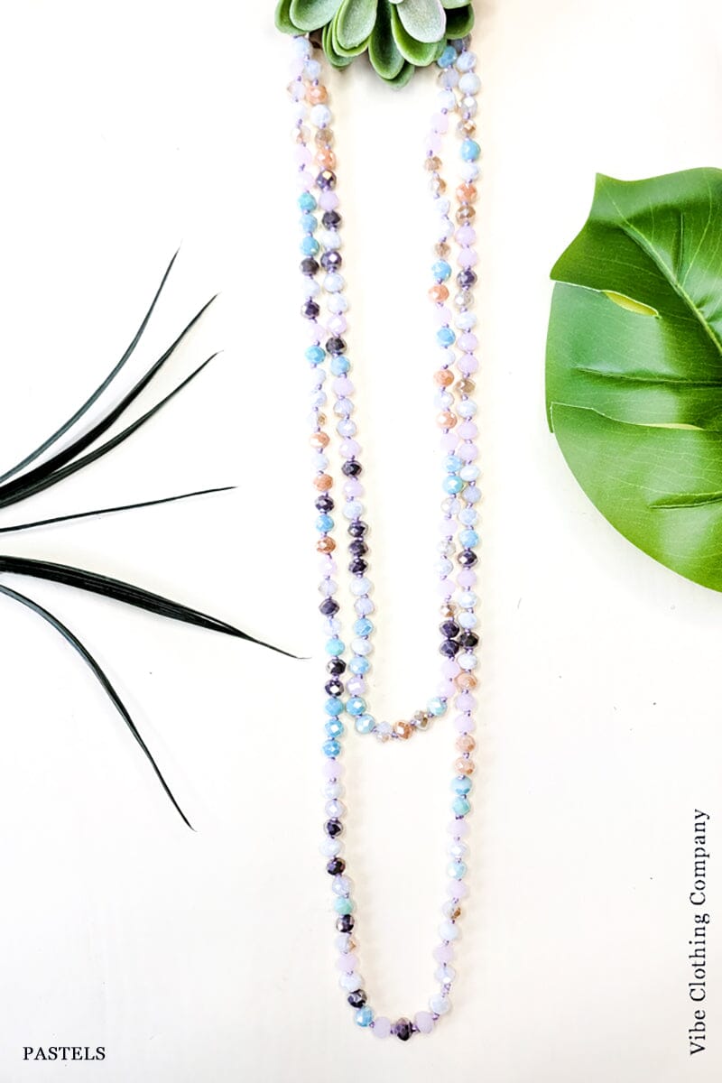Wrap Necklaces 60" - All Colors jewelry ViVi Liam Jewelry Pastels 
