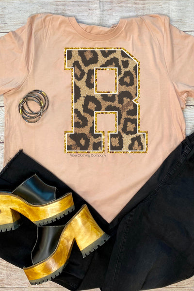 Initials N-Z: Blush Graphic Tee graphic tees VCC Small R 