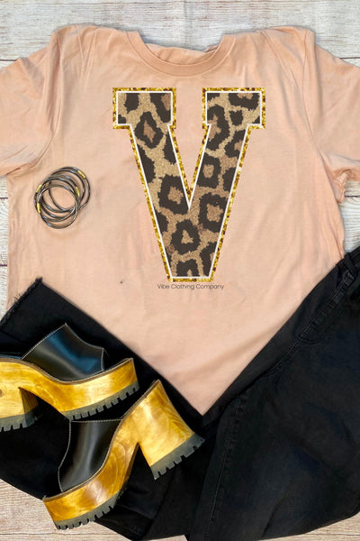 Initials N-Z: Blush Graphic Tee graphic tees VCC Small V 
