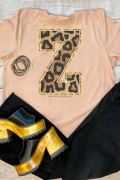 Initials N-Z: Blush Graphic Tee graphic tees VCC Small Z 