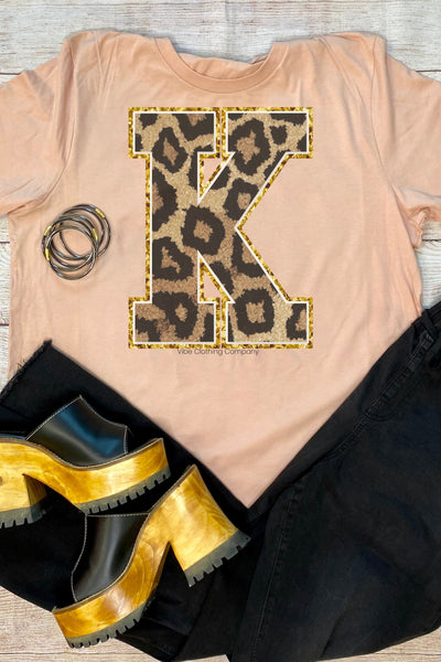 Initials A-M: Blush Graphic Tee graphic tees VCC Small K 
