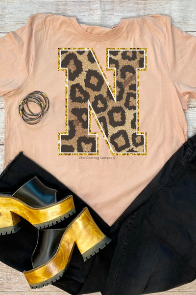 Initials N-Z: Blush Graphic Tee graphic tees VCC Small N 