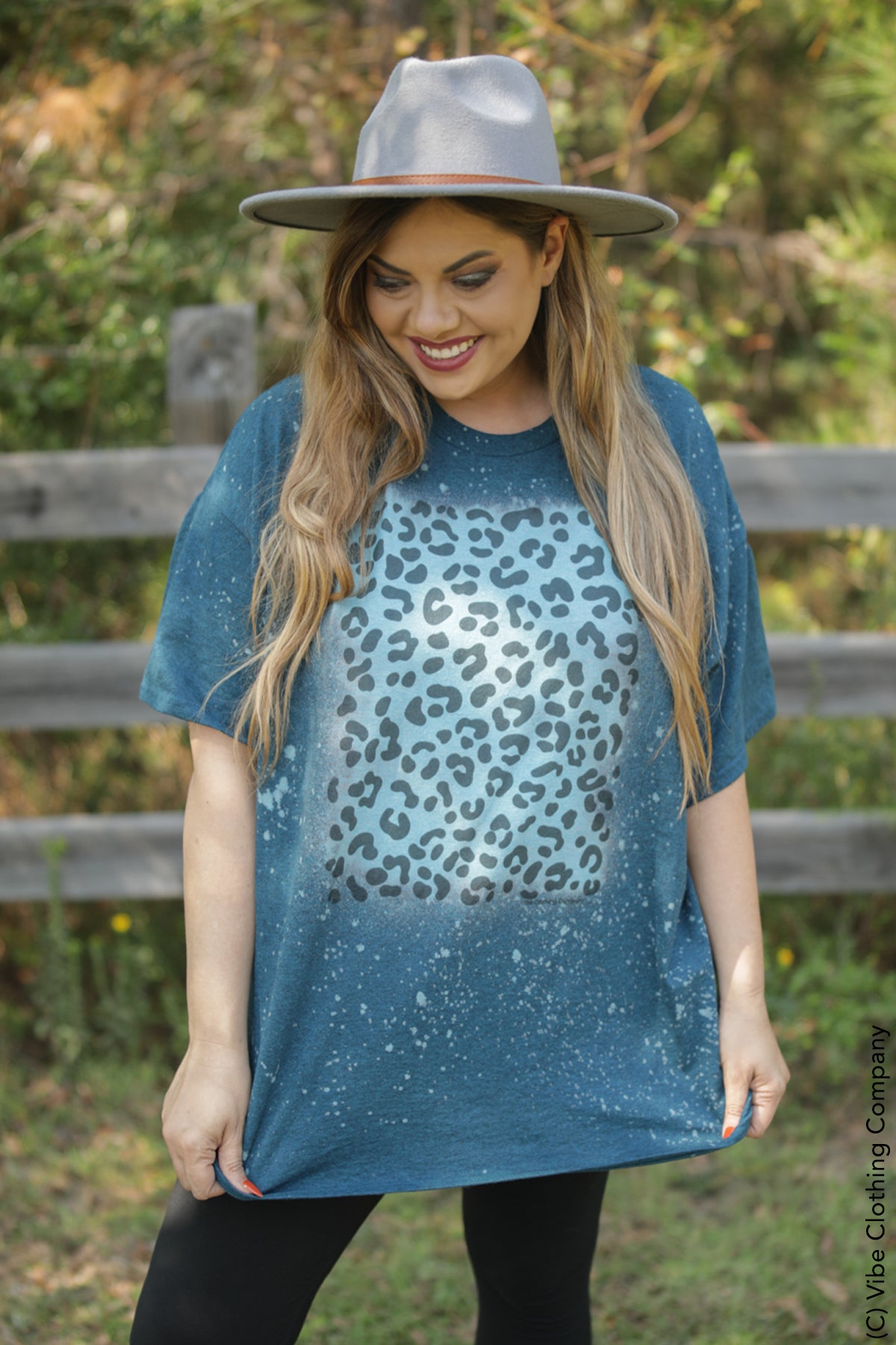 Leopard Bleached Graphic Tee graphic tees Mark tee XL Midnight 
