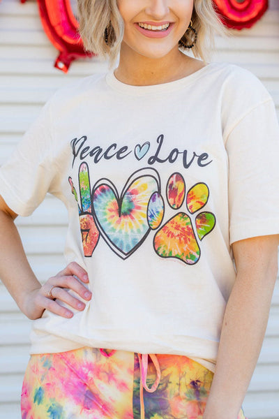 Peace Love Paws Graphic Tee graphic tees Mark tee 