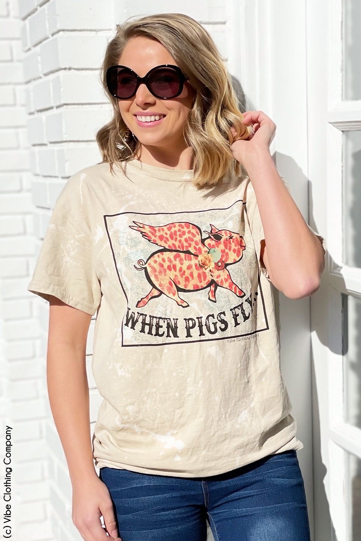 When Pigs Fly Graphic Tee graphic tees Mark tee 