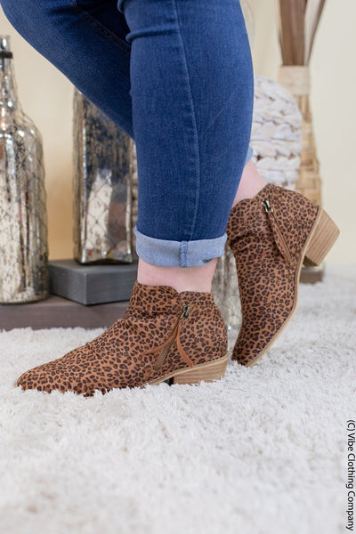 Speckled Leopard Booties Shoes Corkys 