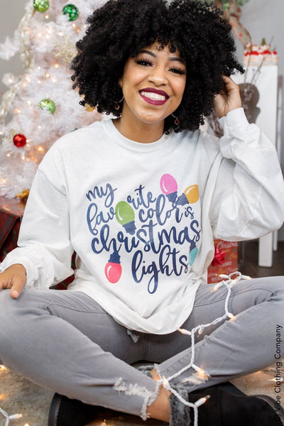 Christmas Lights Graphic Tee graphic tees VCC 