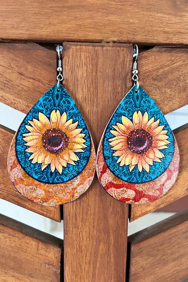 Western Wear Earrings Jewelry Dallas Miso Sunflower 