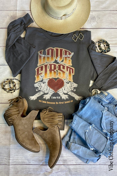 Love First Graphic Tee graphic tees VCC 