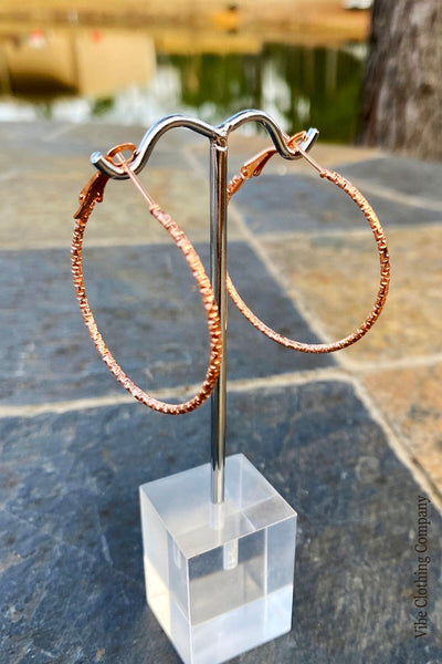 Hammered Hoops Jewelry 023 Copper 