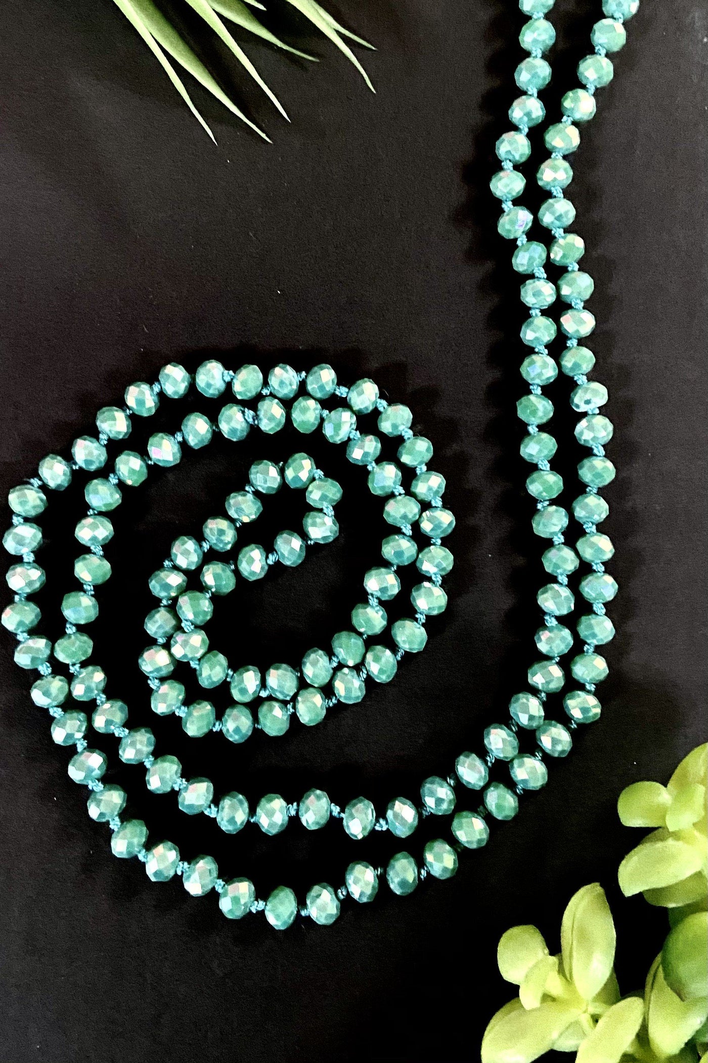 Wrap Necklace 60" jewelry ViVi Liam Jewelry Mint AB 