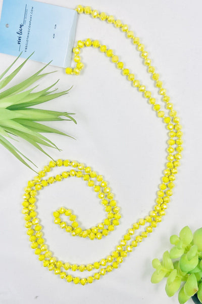 Wrap Necklace 60" jewelry ViVi Liam Jewelry Yellow 