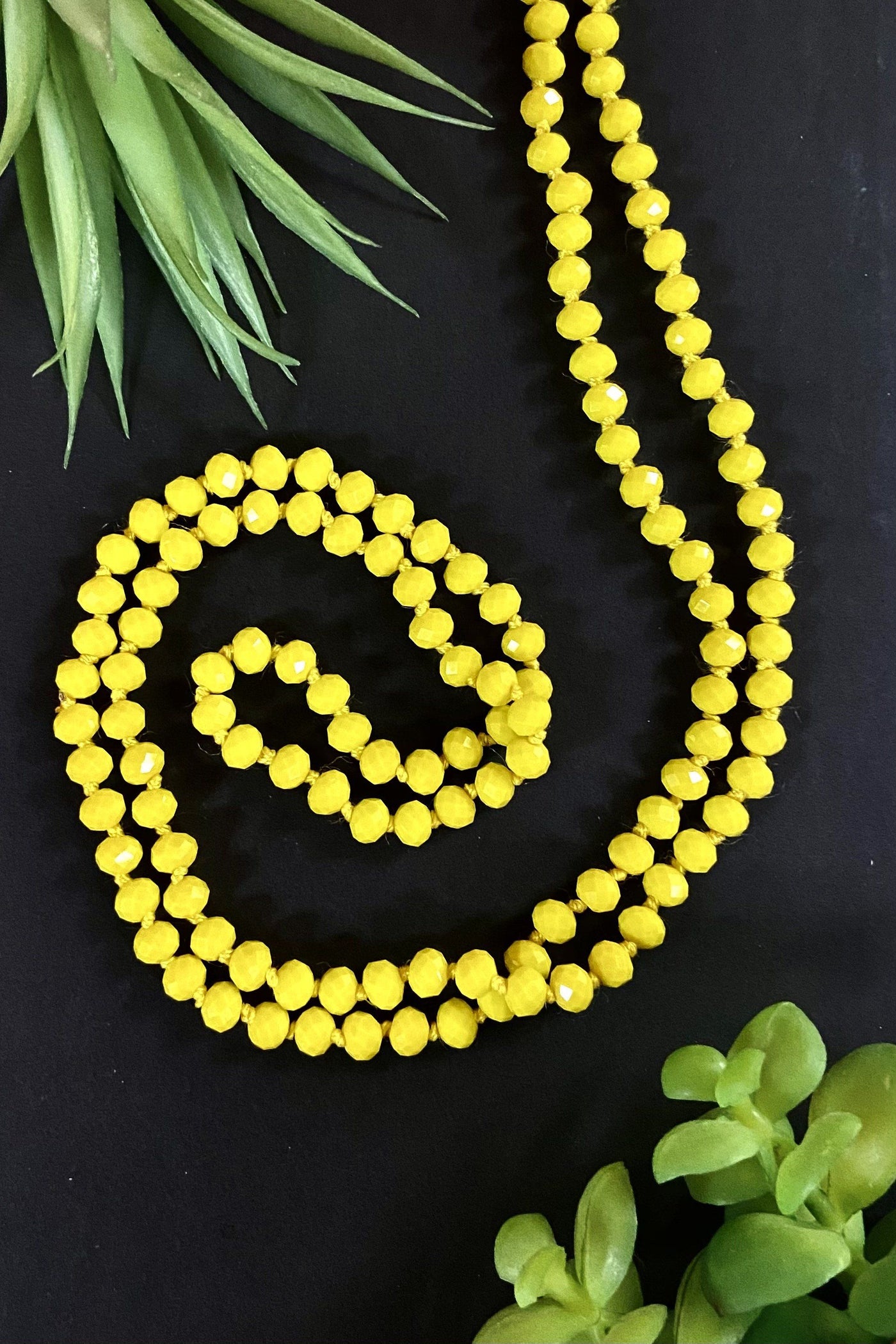 Wrap Necklace 60" jewelry ViVi Liam Jewelry Mustard Yellow 