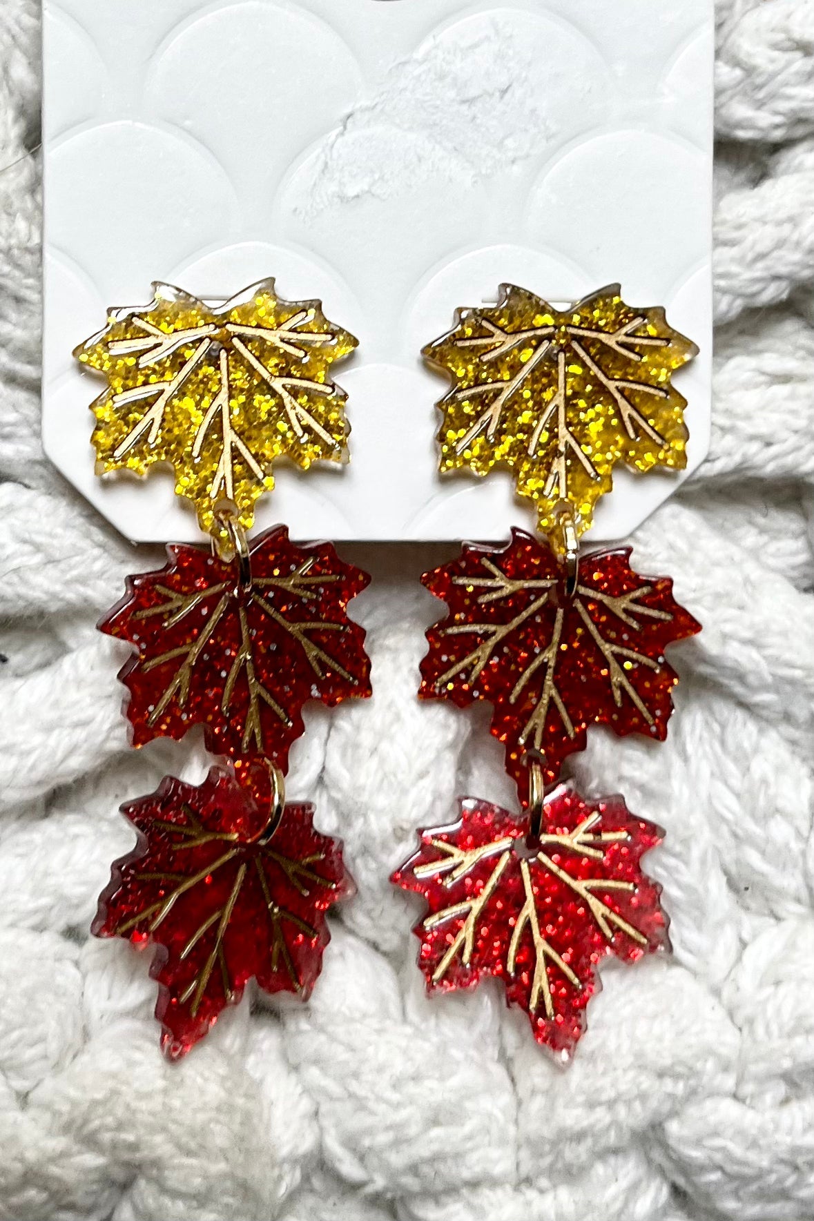Leaf Trio Earrings Jewelry vivi liam 