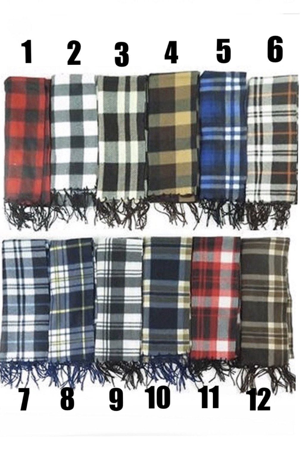 Plaid Flannel Scarf Jewelry & Accessories Vibe Clothing Company 