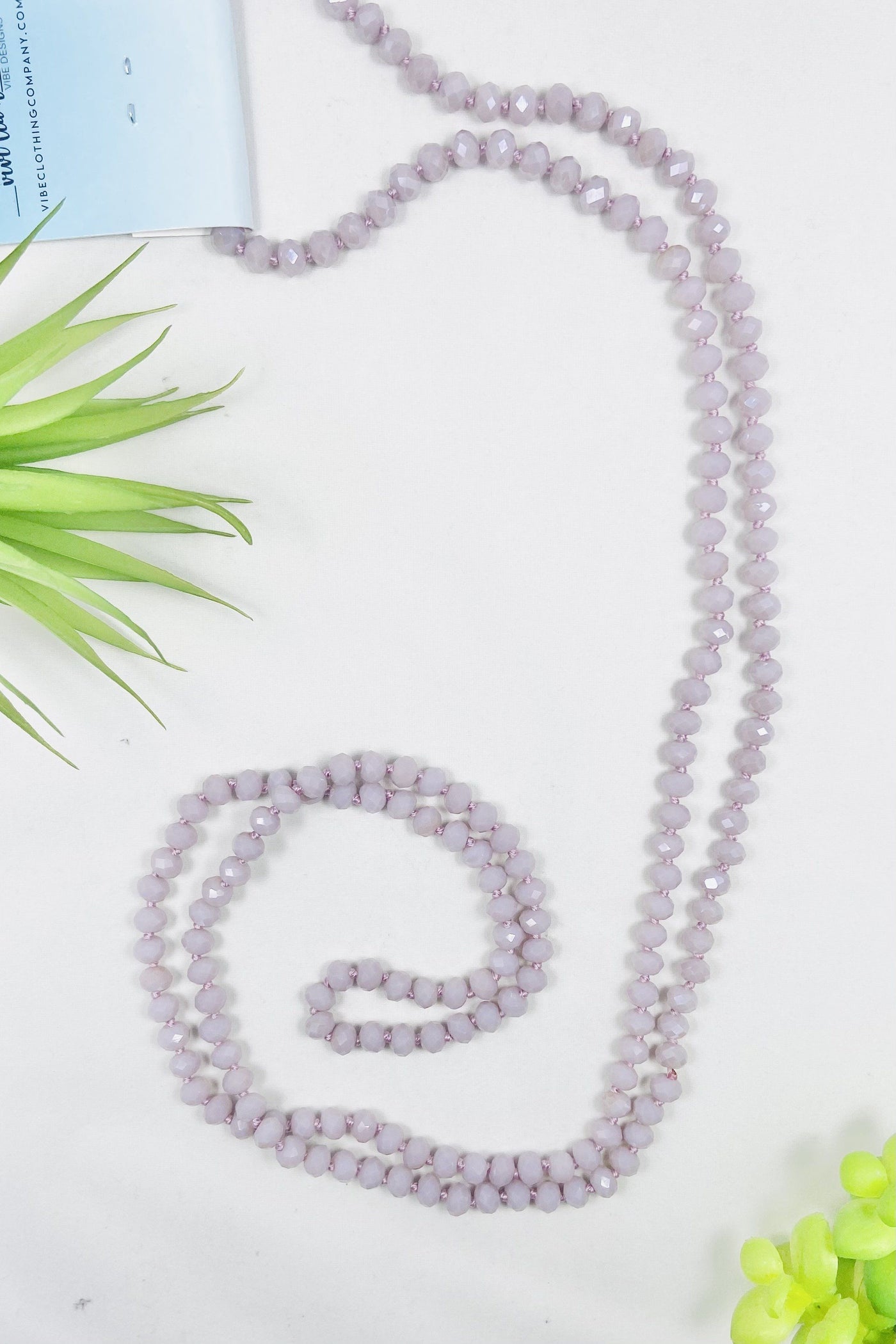 Wrap Necklace 60" jewelry ViVi Liam Jewelry Lilac 