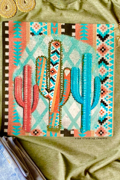 Aztec Cactus Graphic Tee graphic tees Mark tee 