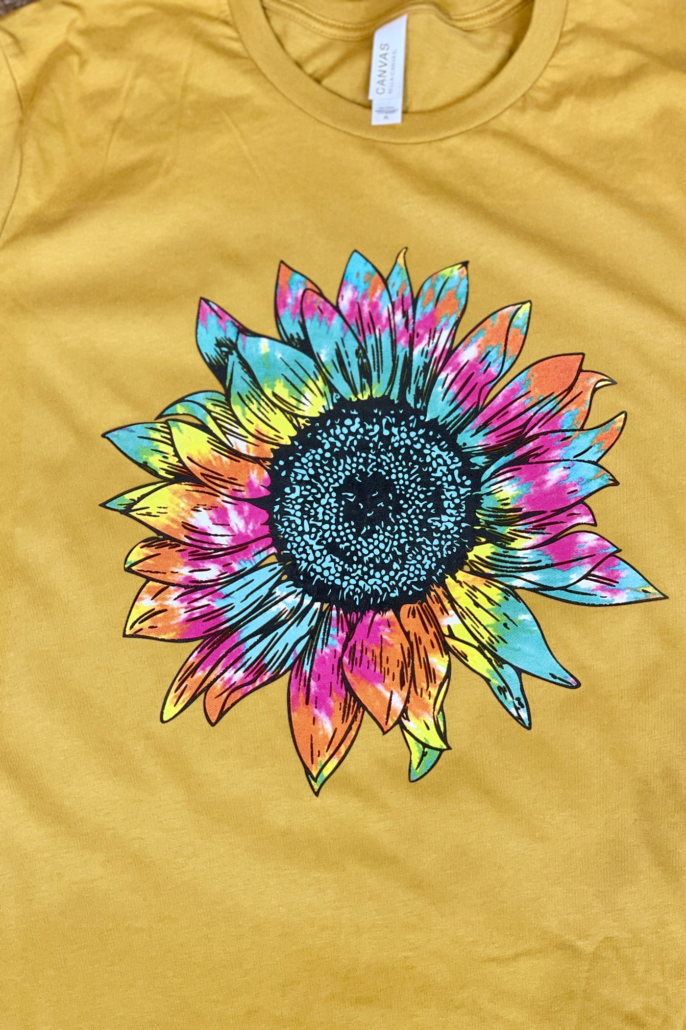 Tie-Dye Sunflower Graphic Tee graphic tees Mark tee 