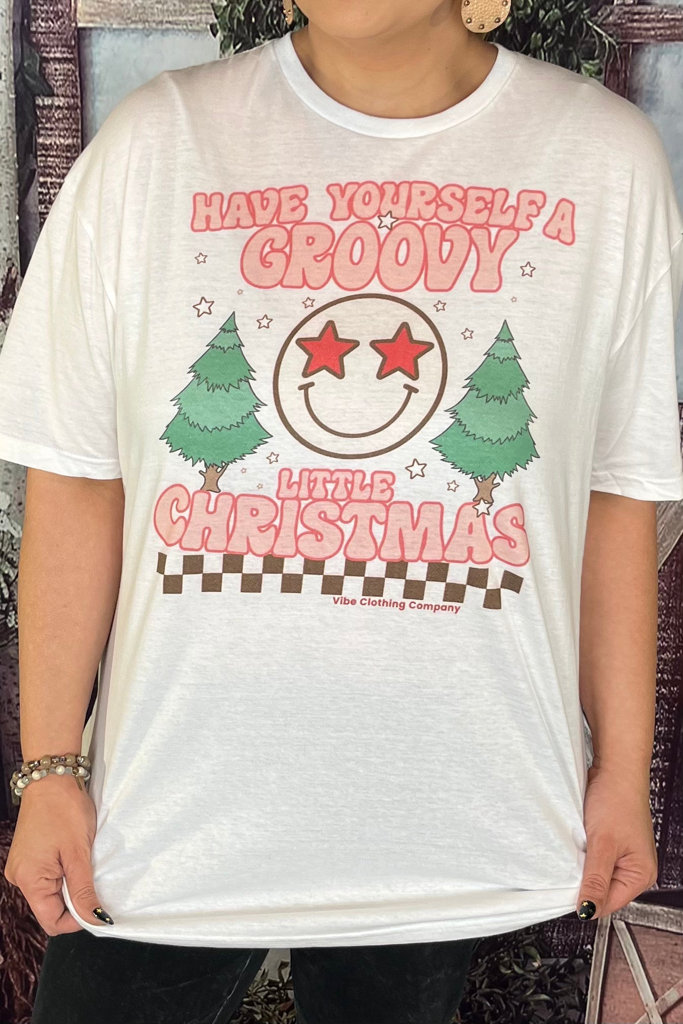 Groovy Christmas Graphic Tee graphic tee VCC 
