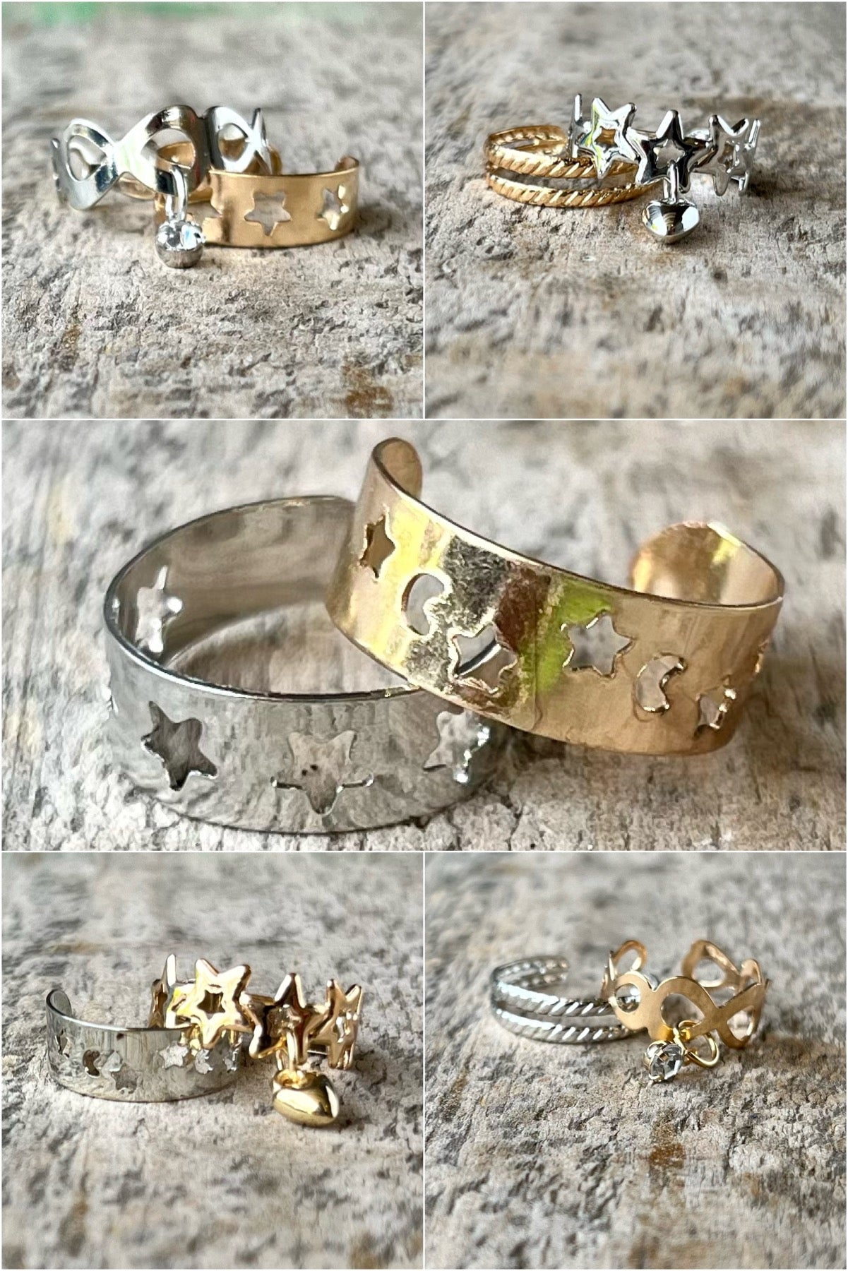 Toe Ring / Finger Cuff Set Jewelry joia 