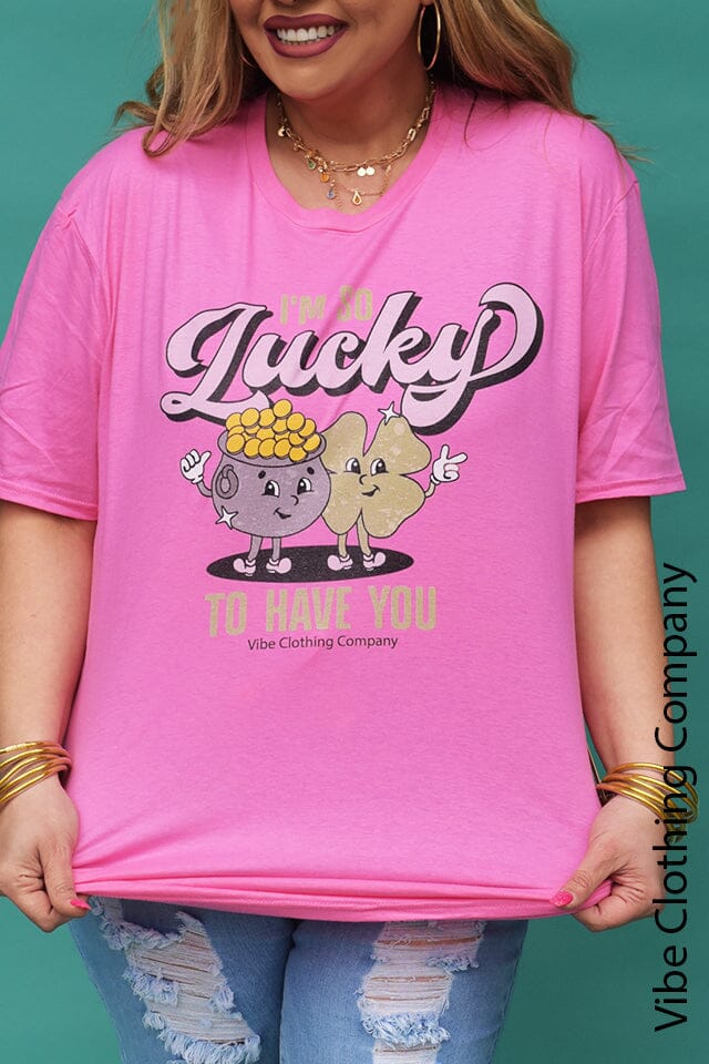 I'm So Lucky Graphic Tee graphic tees Mark tee 