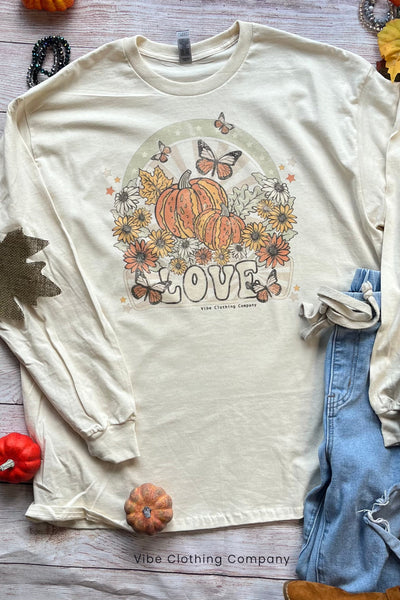 Love Pumpkins Graphic Tee graphic tees VCC Small Natural 