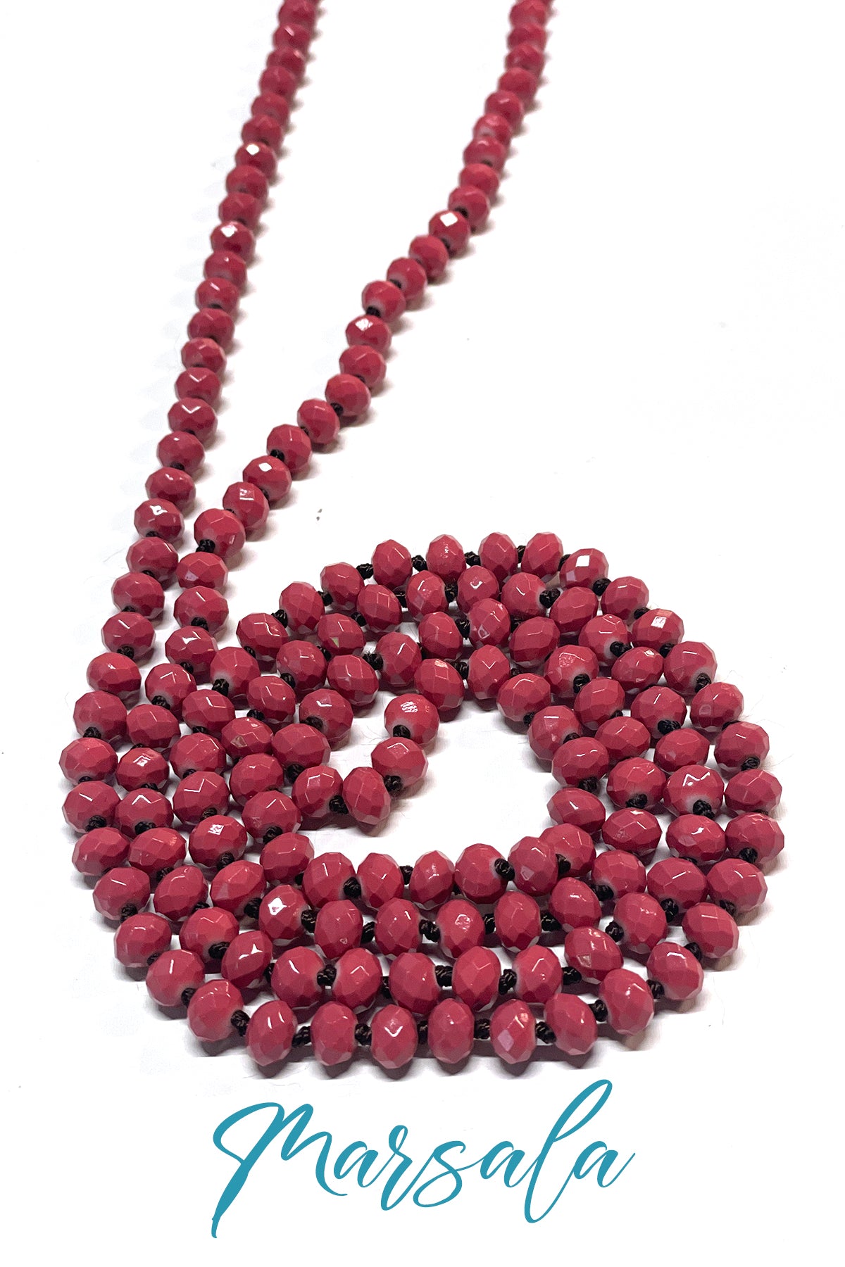 Wrap Necklaces 60" - All Colors jewelry ViVi Liam Jewelry Marsala 