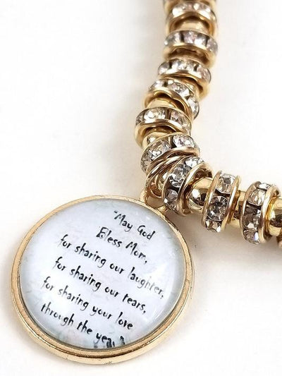 MOTHER'S Bracelets Jewelry funteze Gold Message 2 