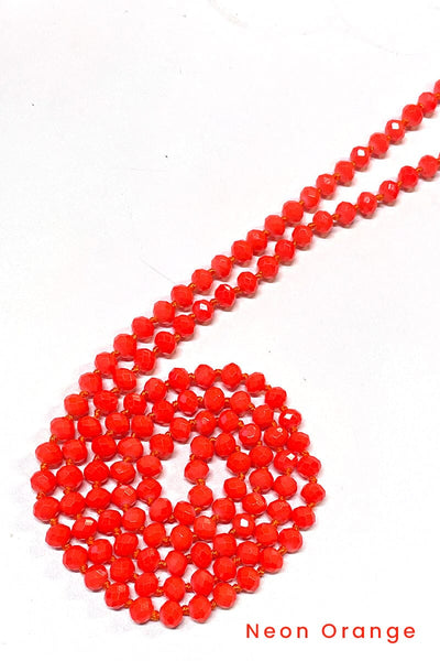 Wrap Necklaces 60" - All Colors jewelry ViVi Liam Jewelry Neon Orange 