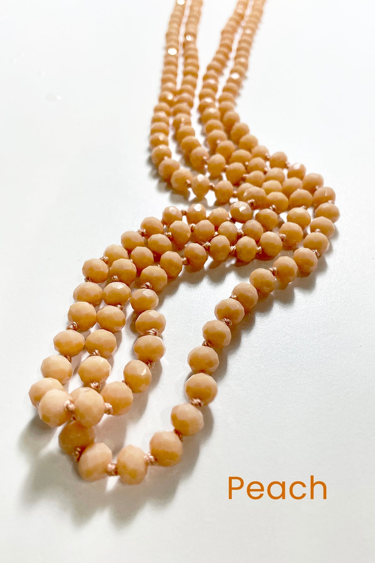 Wrap Necklaces 60" - All Colors jewelry ViVi Liam Jewelry Peach 
