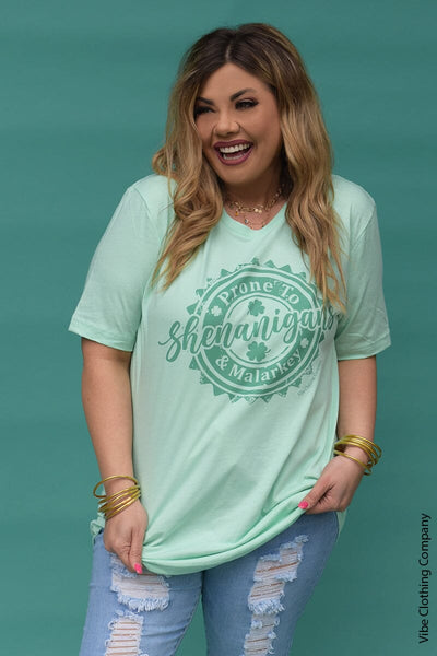 Shenanigans Graphic Tee graphic tees Mark tee Small Green 