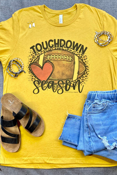 Touchdown Season Graphic Tee graphic tees Mark tee Small Gold 