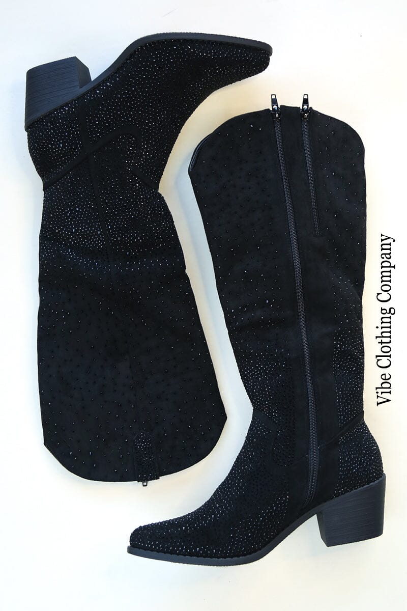 Wild One Sparkle Boots Shoes 061 6 Black 