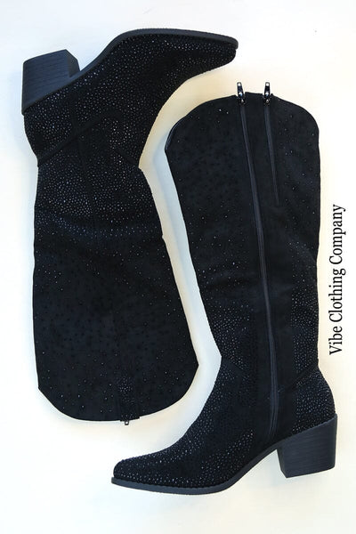 Wild One Sparkle Boots Shoes 061 6 Black 