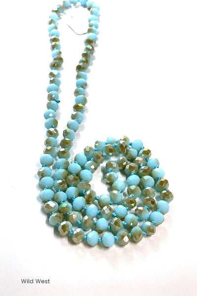 Glass Bead Necklaces - 34" Necklace Ava Capri Wild West 
