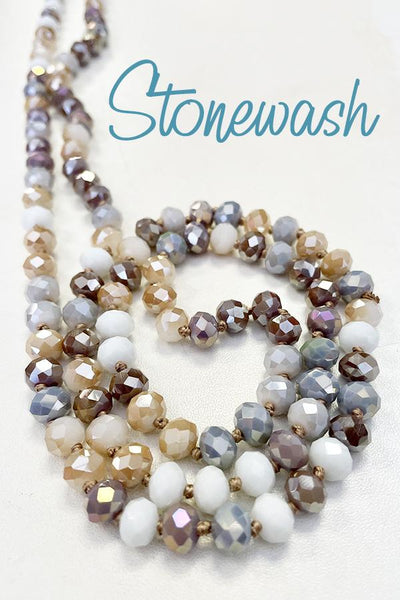 Wrap Necklaces 60" - All Colors jewelry ViVi Liam Jewelry Stonewash 